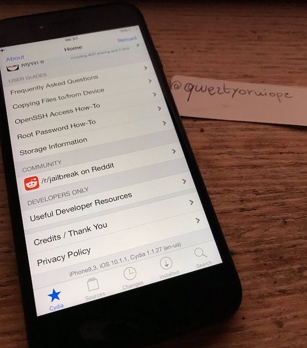 Cydia on iOS 10 Jailbreak