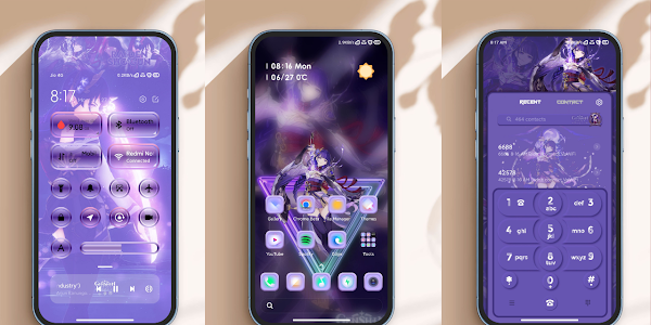 RaidenshoGun V12.5 | Nice Theme For MIUI 12 And MIUI 12.5 with Full Violet Interface And Whatsapp Module