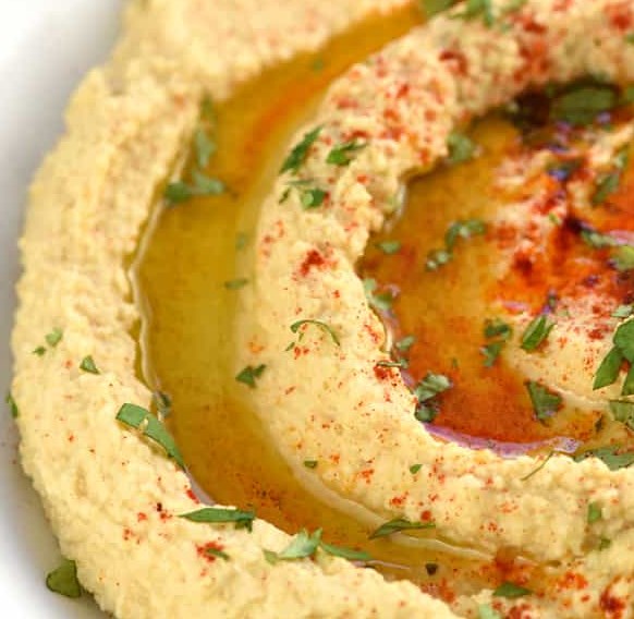 Roasted Garlic Hummus #veggies #appetizers