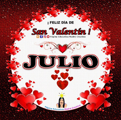 Feliz Día de San Valentín - Nombre Julio