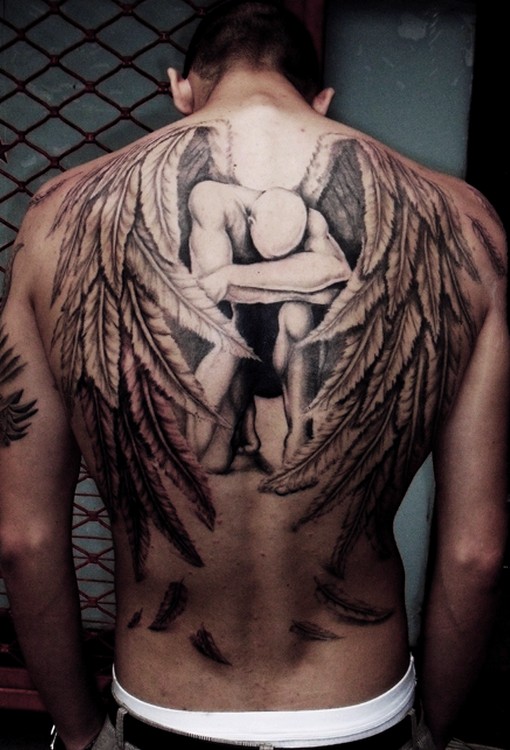 Many people especially men would consider angel tattoos for men as just a 
