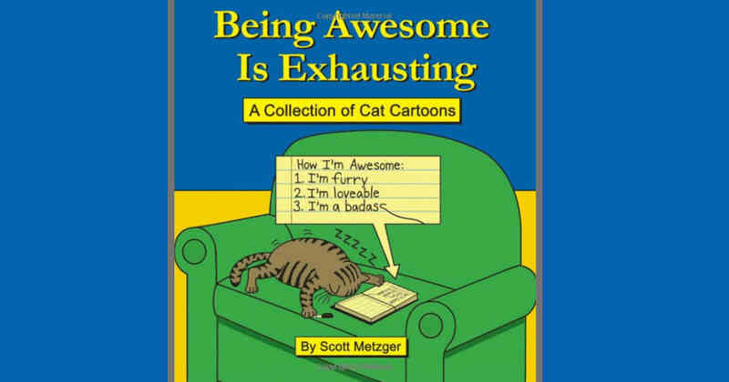 Cartoon Book - Being Awesome Is Exhausting