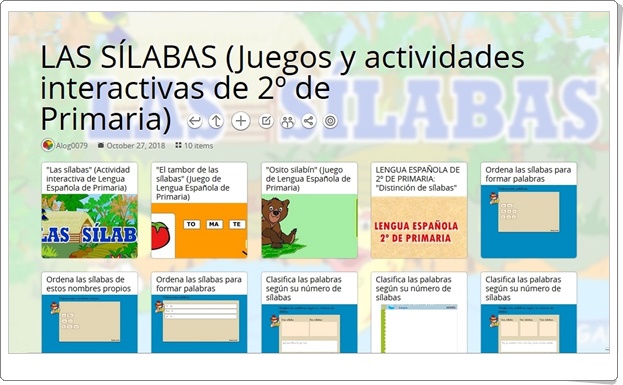 "10 Juegos y actividades interactivas para el estudio de LAS SÍLABAS en 2º de Primaria"