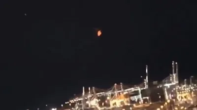 Orange Fireball UFO sighting over Atlanta Georgie USA 2022.