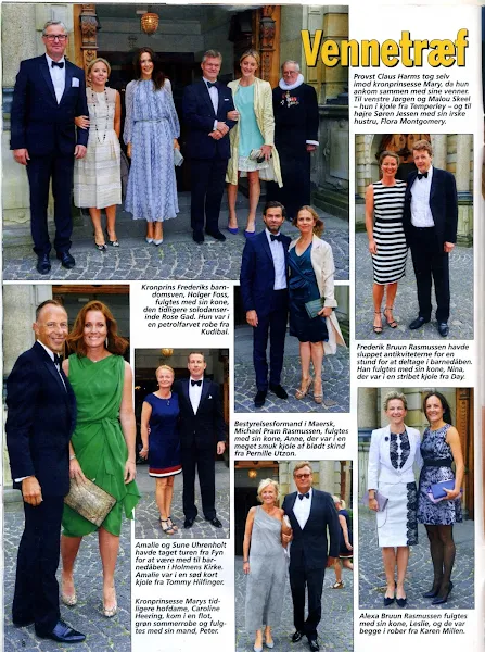 Crown Prince Frederik and Crown Princess Mary attended the baptism of Countess Ingeborg, the daughter of Count Bendt Wedell and his wife Pernille