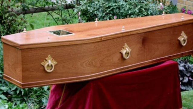 Burial coffin photo