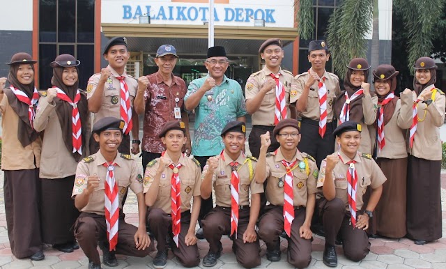 Sembilan Pramuka Depok Ikut Kemah Nasional di Kendari dan Lombok