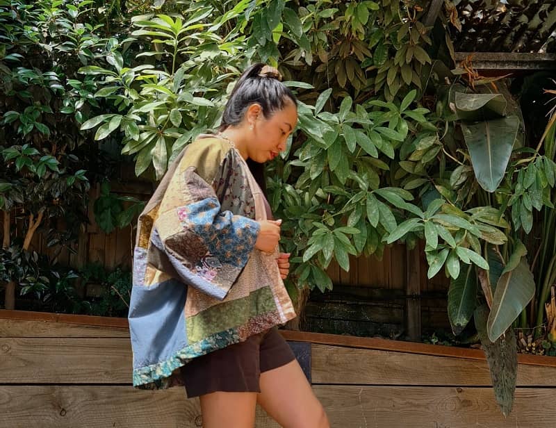 Upcycled Patchwork Kimono Jacket