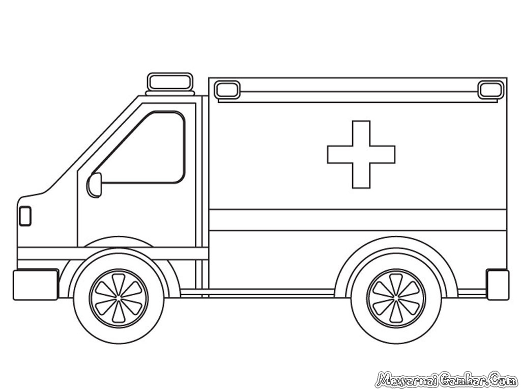 Gambar Mobil Ambulance Kartun