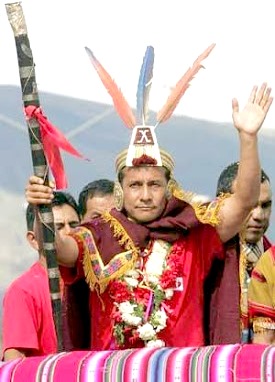 Imagen de Ollanta Humala vestido de Inca