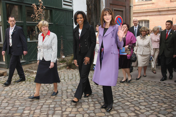 princess letizia of spain french first lady carla bruni and michelle obama. {Carla Bruni-Sarkozy with