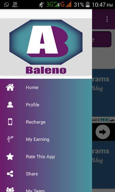 View ads and earn Baleno Recharge app