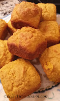 Pumpkin Cornbread Muffins. Share NOW. #muffins #pumpkin #eclecticredbarn