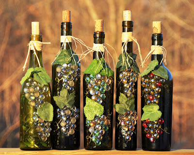 wine bottle recycle craft project