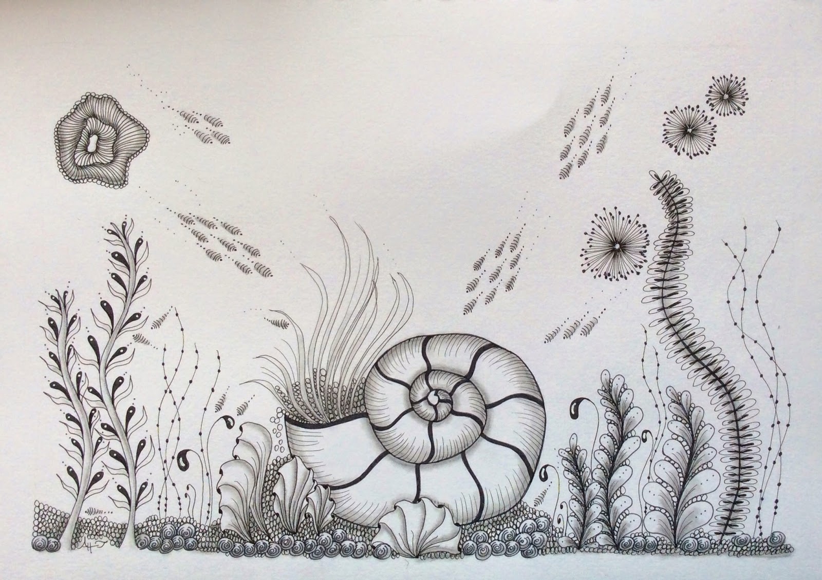 Underwater Pencil Drawing