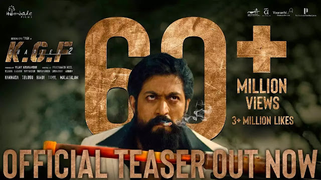 Kgf Chapter 2 teaser break all records on youtube