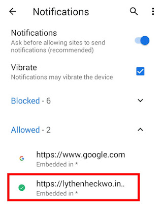 Allow Notifications Chrome Android