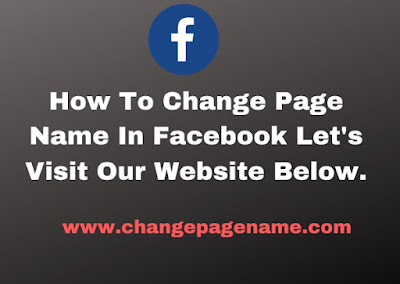 how to change page name in facebook