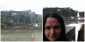 Deutsches Eck (esquina alemã) em Koblenz, encontro dos rios Mosel e Reno