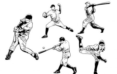 baseball clipart black and white 