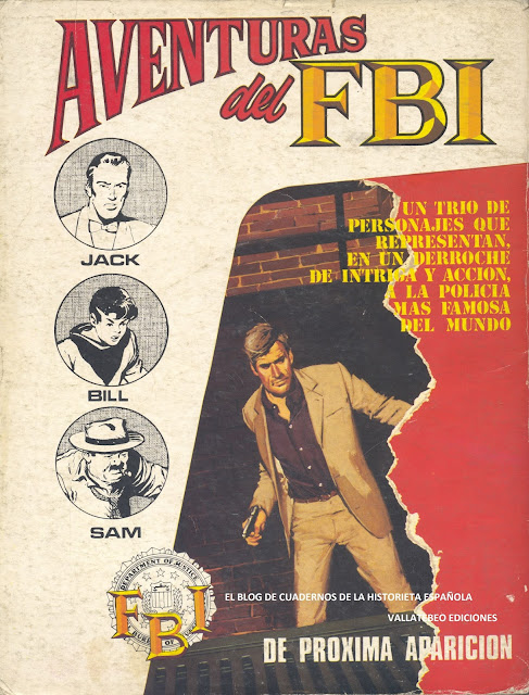 Publicidad Aventuras del FBI. Editorial Rollán, 1973