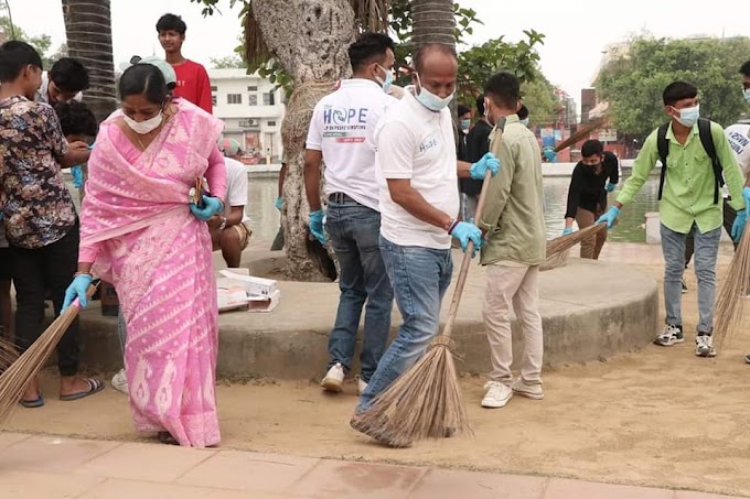 गणतन्त्र दिवसको अवसरमा बागेश्वरी मन्दिर सरसफाई