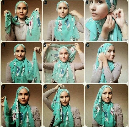 Model Hijab Pashmina segi empat terbaru
