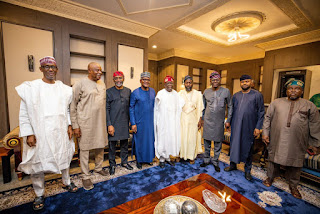 Nigeria's President-elect, Asiwaju Bola Ahmed Tinubu, receives Nigerian Business magnate, Aliko Dangote, at his private residence