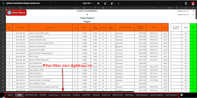  Aplikasi Pembuat Administrasi Ujian Sekolah microsoft Excel  ADMINISTRASI UJIAN SEKOLAH DIBUAT DENGAN 1 FILE APLIKASI EXCEL