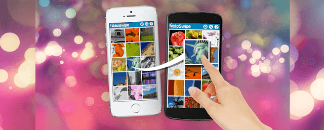 تطبيق FotoSwipe لنقل الصور بالسحب بين هواتف الآيفون وأجهزة الأندرويد