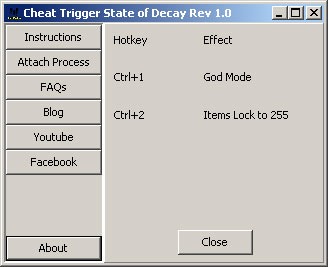 Trainer State of Decay Cheat Trigger