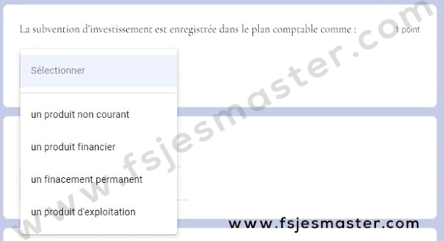 Exemple Concours Master Gestion Financière Comptable et Fiscale (GFCF) 2021-2022 - Fsjes Agdal