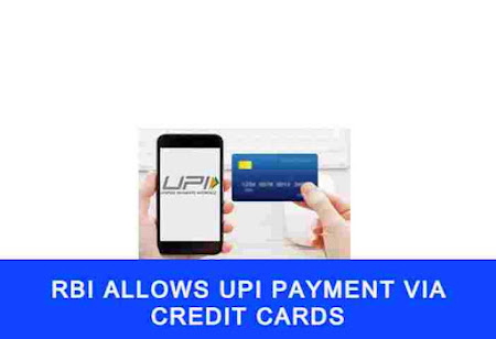 RBI allows UPI payment via credit cards