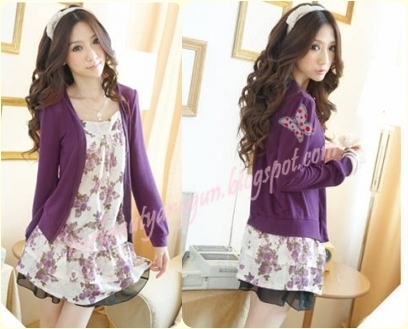  TOP JOINTED WITH JACKET ~ Purple, Pink