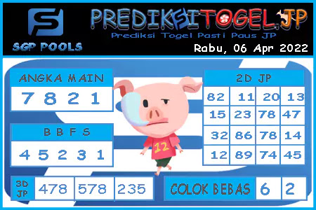 Prediksi Togel Singapura JP Rabu 06 April 2022