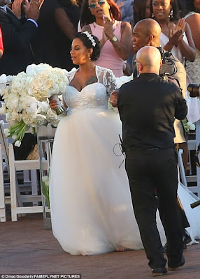 Crystal Renay in wedding dress with neyo 