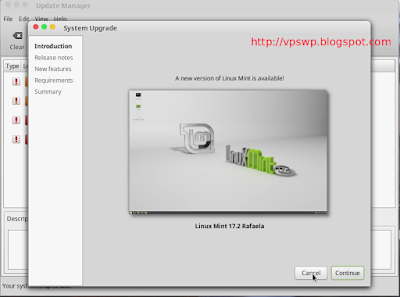 Cara Upgrade Linux Mint 17 Qiana ke Linux Mint 17.2 Rafaela - Cara ugrade Linux Mint