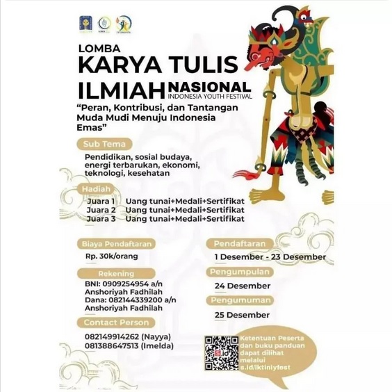 LOMBA KARYA TULIS ILMIAH NASIONAL - INDONESIAN YOUTH FESTIVAL 2022