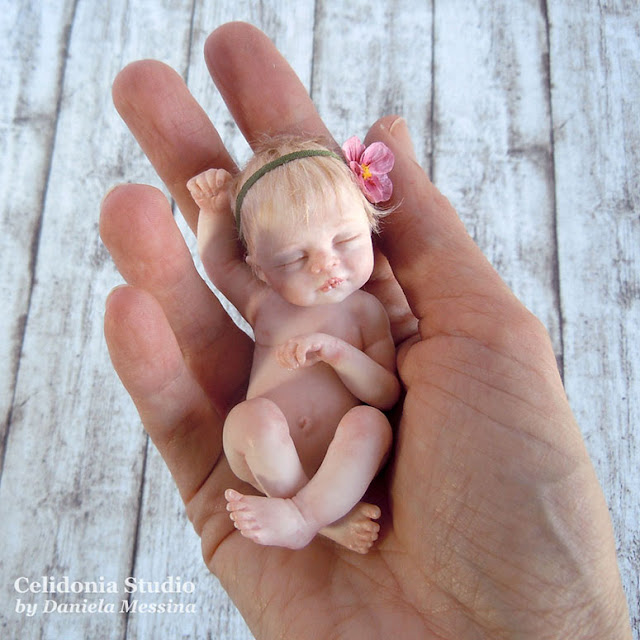 ooak Art Doll scultura in polymer clay