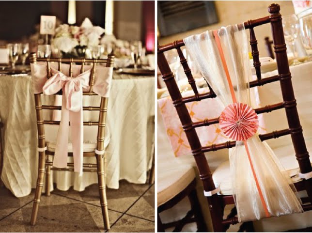 Bring your wedding chairs to the next level by applying a bow on the back