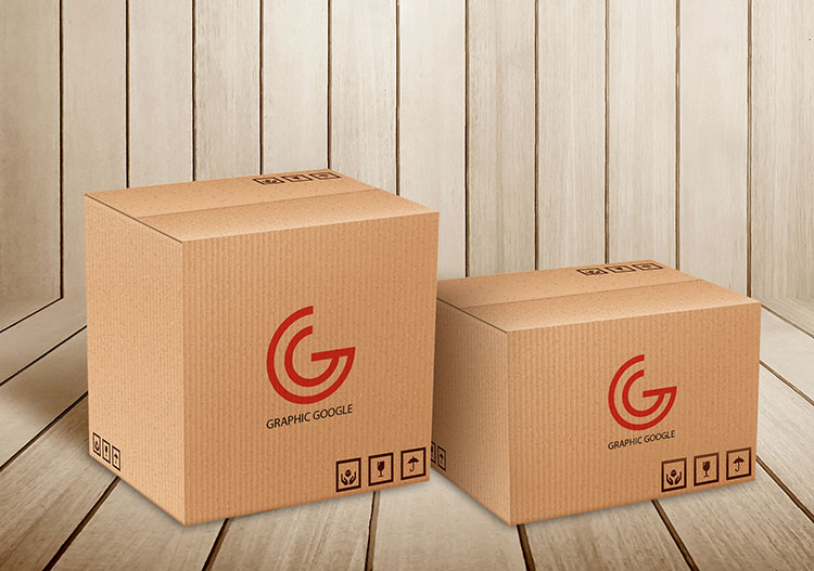 Free PSD Carton Delivery Packaging Box Mockup