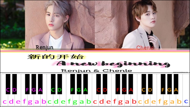 A New Beginning by Renjun & Chenle (NCT DREAM) Piano / Keyboard Easy Letter Notes for Beginners