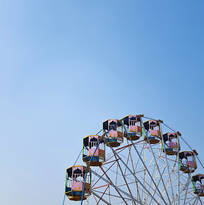 A Minimalist Photo of the part of a Giant Wheel Swing shot by Samsung Galaxy S6 Smart Phone