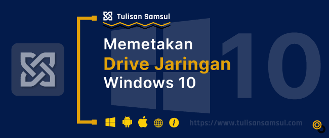 cara memetakan drive jaringan di Windows 10