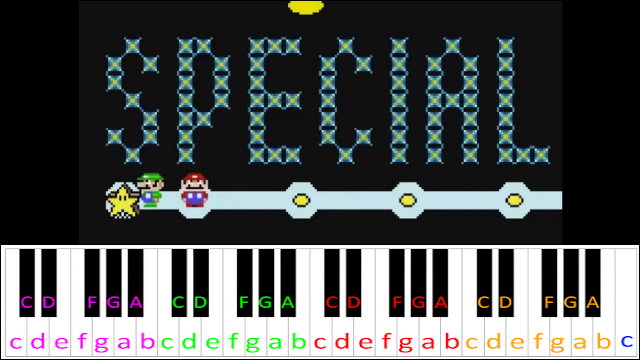 Special World - Super Mario World Piano / Keyboard Easy Letter Notes for Beginners