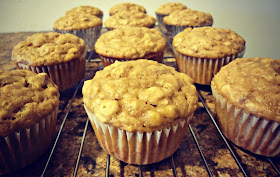 Peanut Butter Banana Oat Muffins