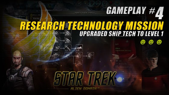 Star Trek Alien Domain ★ Research Technology Mission ★ Upgraded Ship Tech To Level 1 