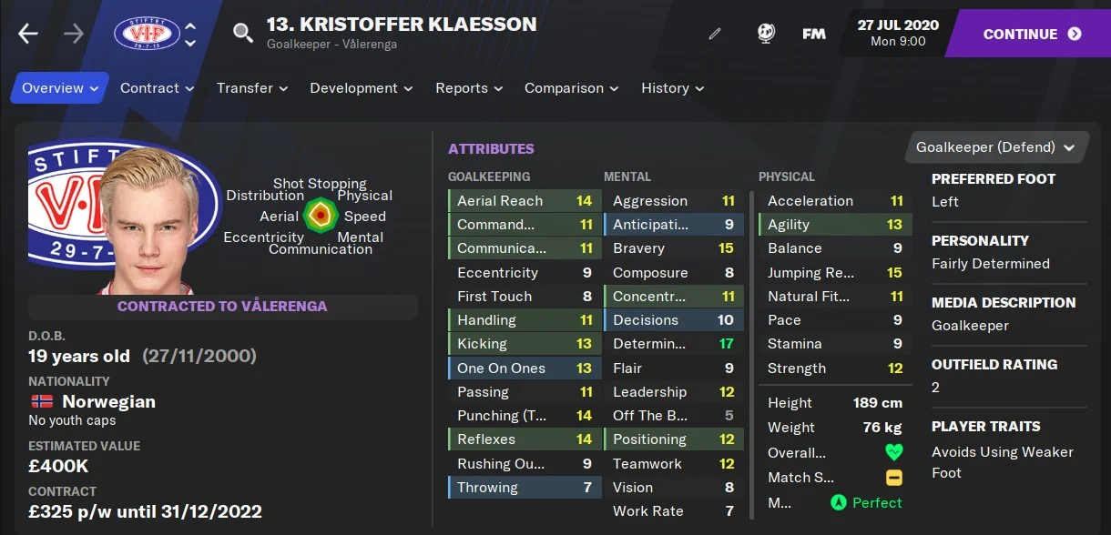 Kristoffer Klaesson Football Manager 2021