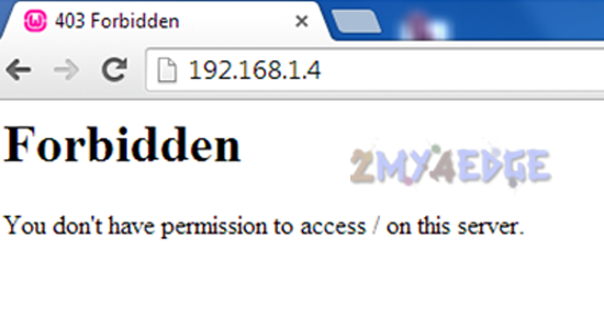 web site forbidden access