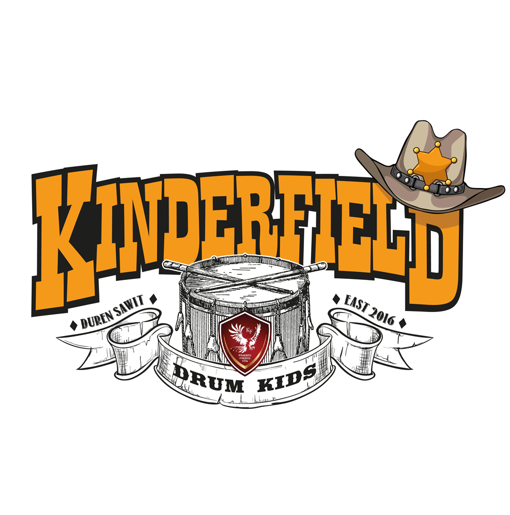 yopi bramiana: Kinderfield Drum Kids Logo and T Shirt Design